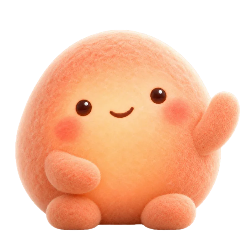 Osbert, a soft round felt character